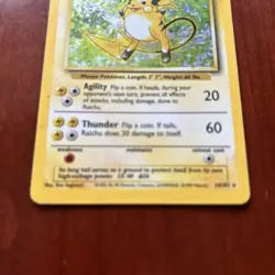 Pokemon TCG Raichu Base 15/102 Rare Unlimited Holo Vintage WOTC Game Card Set - Image 3