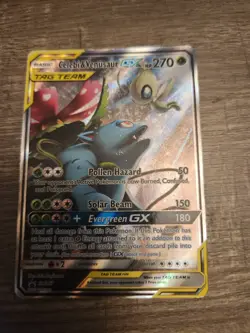 Celebi & Venusaur GX, Pokemon card, TCG, MP, cheap, TAG TEAM, 2019, basic - Image 1