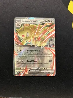 Team Rocket’s Persian ex 218 MINT -Ultra Rare Pokemon Card- Black Star Promo (6q - Image 1