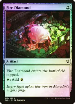 NM Foil Fire Diamond, MTG, Baldur's Gate, Magic the Gathering, 313 - Image 1