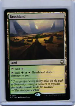 NM Brushland #324 "The List" Reprint M3C Modern Horizons 3 Commander - Image 1
