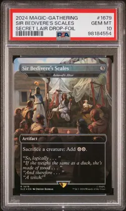 PSA 10 Magic Secret Lair Monty Python Sir Bedivere's Scales FOIL 1679 - Image 1