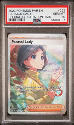 2023 POKEMON PAR EN-PARADOX RIFT SPECIAL ILLUSTRATION RARE PARASOL LADY PSA 10 - Image 1