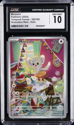 2024 POKEMON TEF EN-TEMPORAL FORCES ILLUSTRATION RARE MINCCINO CGC 10 GEM MINT - Image 1