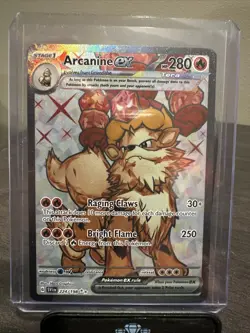 Pokemon TCG Arcanine ex Scarlet & Violet Base Set 224/198 Holo Ultra Rare - Image 1