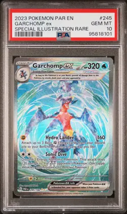 2023 POKEMON PAR EN-PARADOX RIFT SPECIAL ILLUSTRATION RARE GARCHOMP EX PSA 10 - Image 1
