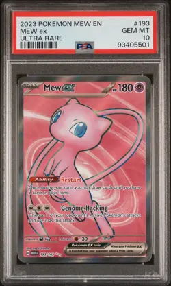 2023 POKEMON MEW EN-151 ULTRA RARE #193 MEW EX PSA 10 - Image 1