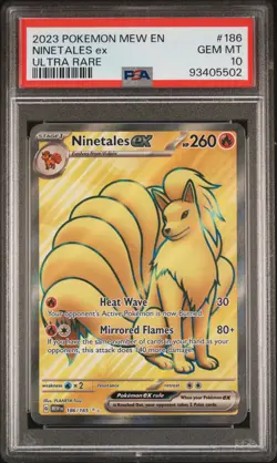 2023 POKEMON MEW EN-151 ULTRA RARE #186 NINETALES EX PSA 10 - Image 1