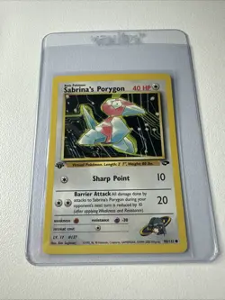 Sabrina’s Porygon 1st Edition Gym Challenge 98/132 WOTC Vintage Pokemon - Image 1