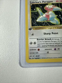Sabrina’s Porygon 1st Edition Gym Challenge 98/132 WOTC Vintage Pokemon - Image 2