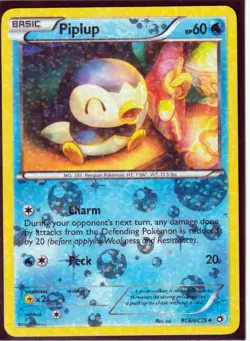 2013 PIPLUP RC6/RC25 Legendary Treasures Pokemon Radiant Collection HOLO (P9) - Image 1