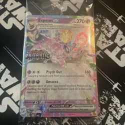 Espeon ex 034/131 Stamped Prismatic Evolutions Pokemon Surprise Box Promo Sealed - Image 1