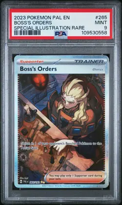 2023 POKEMON PAL EN-PALDEA EVOLVED SPECIAL ILLUSTRATION RARE BOSS'S ORDERS PSA 9 - Image 1