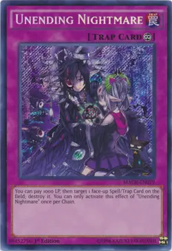 Yugioh! LP Unending Nightmare - MACR-EN079 - Secret Rare - 1st Edition Lightly P - Image 1