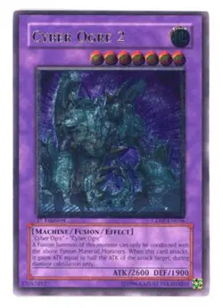 Yugioh! LP Cyber Ogre 2 - CDIP-EN036 - Ultimate Rare - 1st Edition Lightly Playe - Image 1