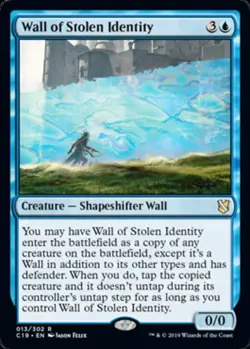 MTG Wall of Stolen Identity, Commander 2019, Damaged, English - Image 1