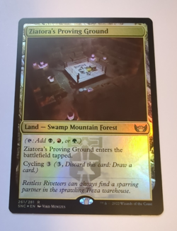 {1x} ~ Ziatora's Proving Ground ~ *FOIL* NM MTG EDH SNC Rare Land **Startropic** - Image 1