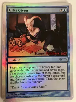 1x GIFTS GIVEN (Moderately Played)-Happy Holidays 2007 Promo Magic The Gathering - Image 1