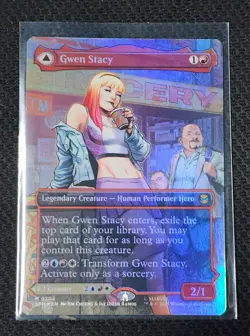 Gwen Stacy/Ghost Spider (0202) (Borderless) Marvel's Spider-Man Foil MTG - Image 1