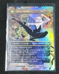 Gwen Stacy/Ghost Spider (0202) (Borderless) Marvel's Spider-Man Foil MTG - Image 2