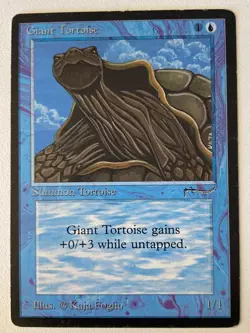 Magic the Gathering MTG Arabian Nights Giant Tortoise Dark MP (Beta Bob) - Image 1