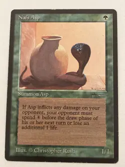 Magic the Gathering MTG Arabian Nights Nafs Asp Dark MP (Beta Bob) - Image 1