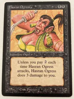 Magic the Gathering MTG Arabian Nights Hasran Ogress Light MP (Beta Bob) - Image 1