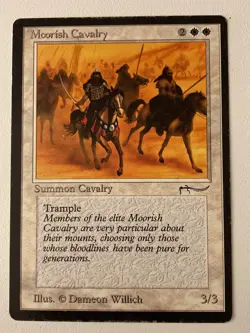 Magic the Gathering MTG Arabian Nights Moorish Cavalry Dark MP (Beta Bob) - Image 1