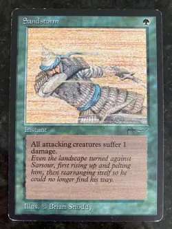 Magic the Gathering MTG Arabian Nights Sandstorm MP (Beta Bob) - Image 1