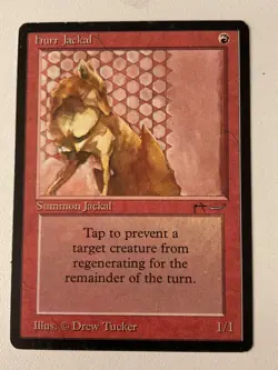 Magic the Gathering MTG Arabian Nights Hurr Jackal MP (Beta Bob) - Image 1