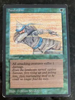 Magic the Gathering MTG Arabian Nights Sandstorm HP (Beta Bob) - Image 1