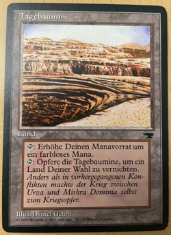 Tagebaumine (Renaissance), EX, Magic Karte MtG, Strip Mine Vintage Kult Land - Image 1