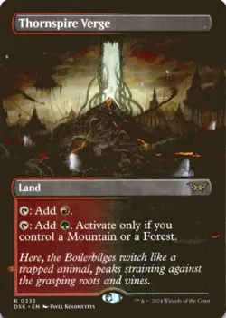 MTG Thornspire Verge (Borderless) Normal NM Duskmourn: House of Horror Magic 333 - Image 1