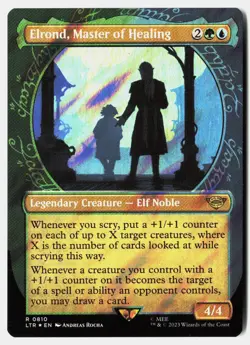 Elrond, Master of Healing (Showcase) (Surge Foil) NM MTG LTR - Image 1