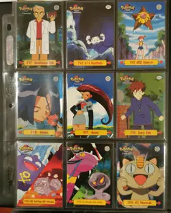 Pokemon 1999 Topps TV5 - TV13 Character Puzzle Set Ashe Pikachu - Image 2