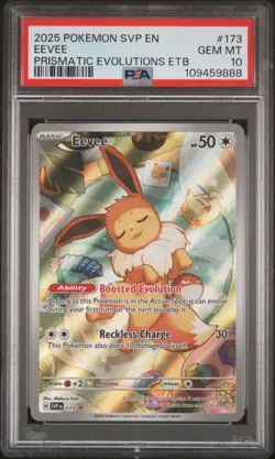 2025 POKEMON SVP EN-SV BLACK STAR PROMO #173 EEVEE PSA 10 - Image 1
