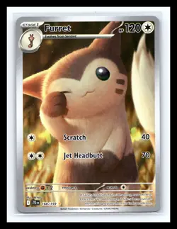 💥 Furret 168/159 Illustration Rare Holo - Journey Together Pokemon TCG 2025 - Image 1