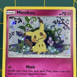 Mimikyu Promo SM163 Team Up Blister Pokemon Card Excellent LP Sun & Moon Holo - Image 3