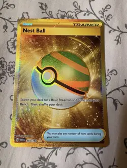 Pokemon TCG Nest Ball 255/198SV01 Scarlet & Violet Base SetGold NM/Mint - Image 1