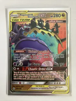 Naganadel & Guzzlord-GX - 158/236 Ultra Rare Cosmic Eclipse NM Pokemon TCG - Image 1