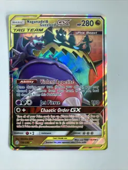 Naganadel & Guzzlord-GX - 158/236 Ultra Rare Cosmic Eclipse NM Pokemon TCG - Image 4
