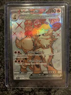 Pokemon TCG Arcanine ex Scarlet & Violet Base Set 224/198 Holo Ultra Rare - Image 1