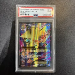 Mega M Manectric EX 24a/119 PSA 9 Full Art Pokemon Card Mega Powers Collection - Image 1