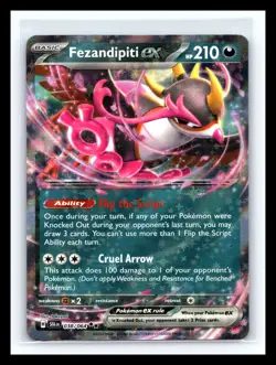 💥 Fezandipiti EX 038/064 Shrouded Fable Double Rare Holo Pokemon 2024 Card - Image 1