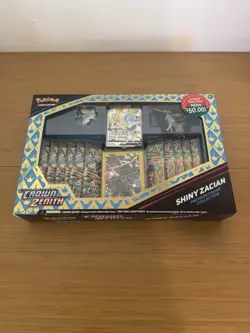 Pokemon TCG Crown Zenith Shiny Zacian Premium Figure Collection Box 2023 SEALED - Image 1
