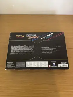 Pokemon TCG Crown Zenith Shiny Zacian Premium Figure Collection Box 2023 SEALED - Image 2