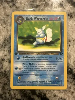 1x Dark Wartortle - Team Rocket - 1st Edition - 46/82 - Pokemon Card - LP - Image 1