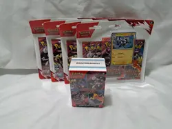 Pokemon TCG Destined Rivals Blister 3-Pack Zebstrika Lot of 4 & Booster Bundle - Image 2
