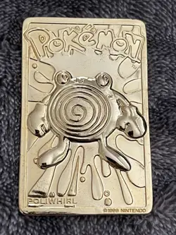 1999 Nintendo Pokemon 23k Gold Plated Poliwhirl Card Burger King (MINTY).. - Image 1