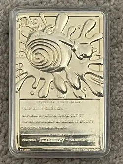 1999 Nintendo Pokemon 23k Gold Plated Poliwhirl Card Burger King (MINTY).. - Image 4